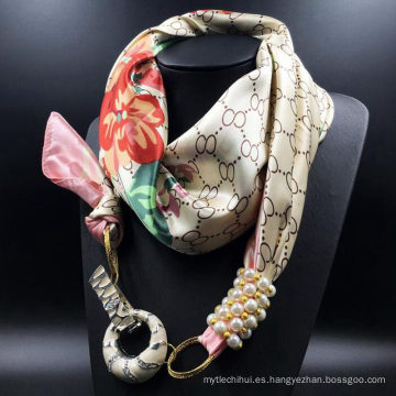El más nuevo diseño de moda bufanda cuadrada exquisita pato boca hebilla funky joyería de la infinitud bufanda